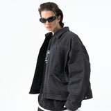 Workwear jacket in Black & Khaki